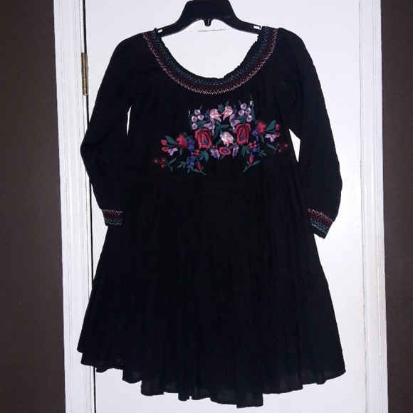 Free People Embroidered OTS Mini Dress - Picture 3 of 7